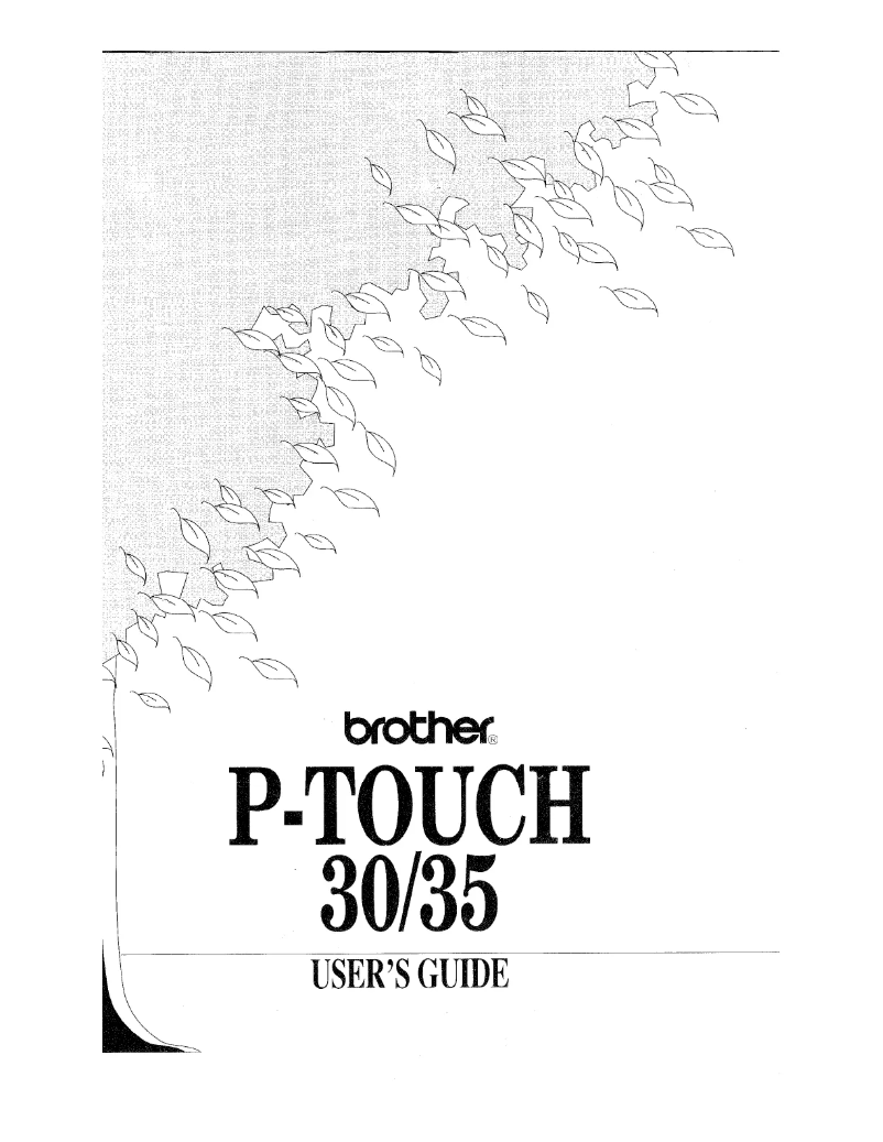 Page 1 de la notice Manuel utilisateur Brother P-Touch 35
