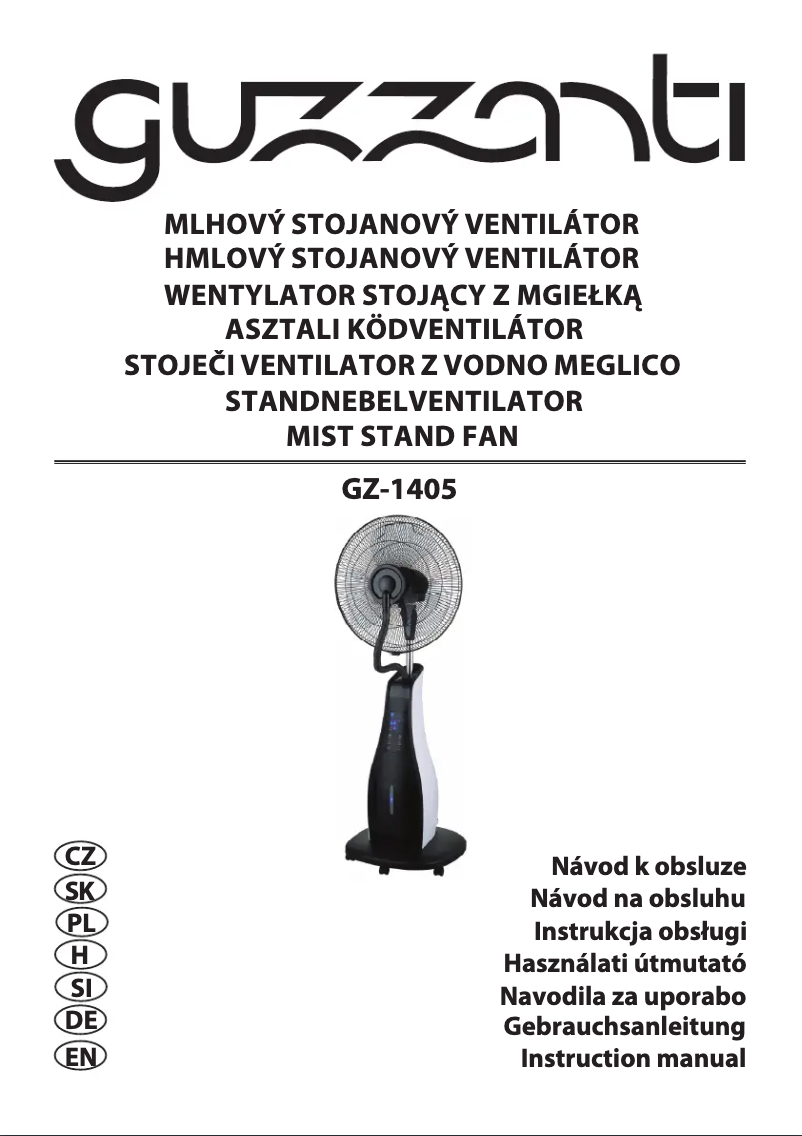 Imagen de la primera página del manual del dispositivo GZ 1405