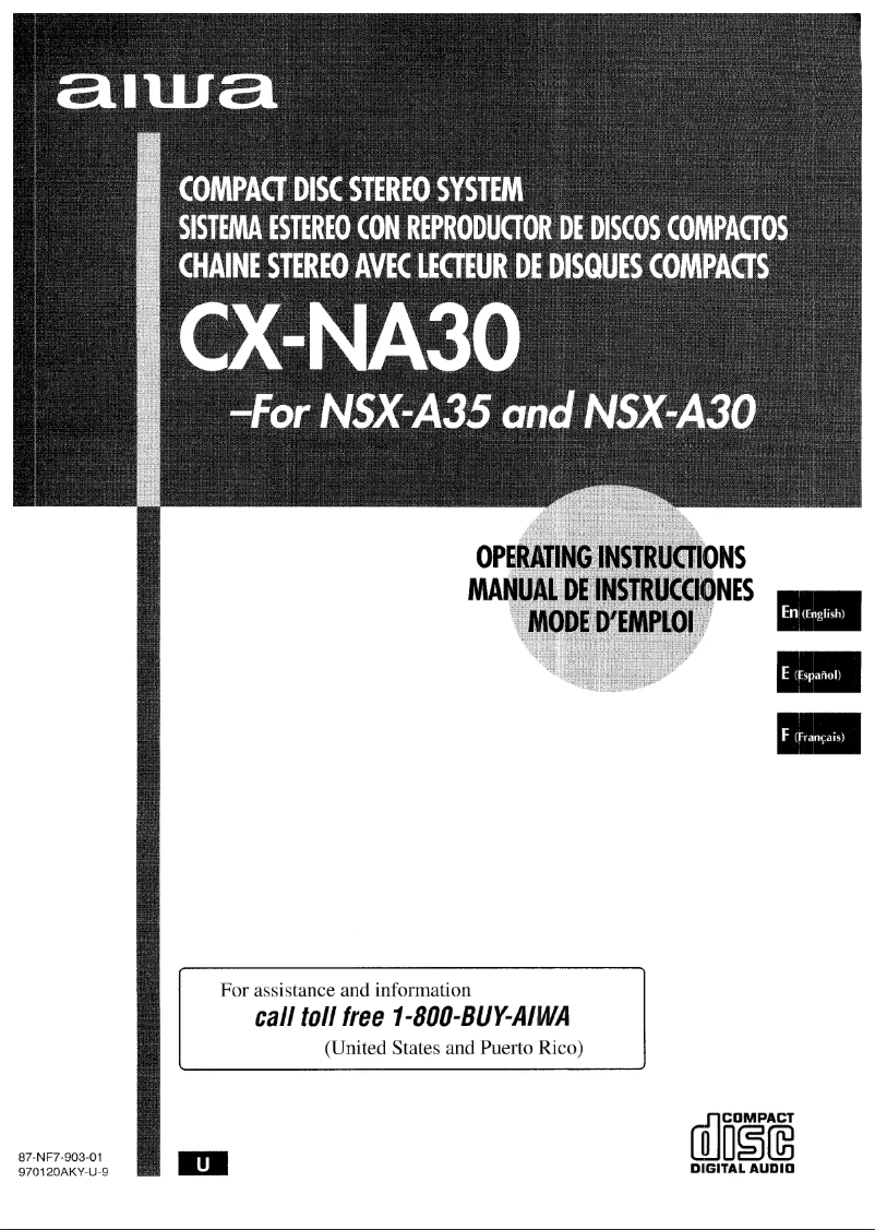 Página 1 del manual Manual de usuario Aiwa NSX-A35