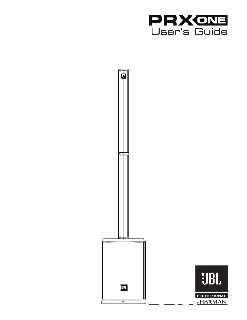 Page 1 de la notice Manuel utilisateur JBL PRX ONE