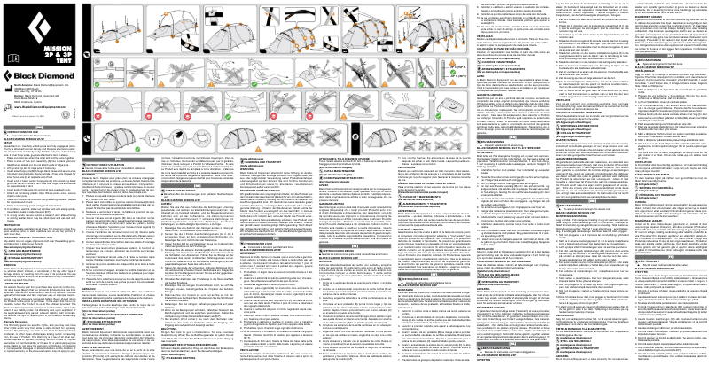 Page 1 de la notice Manuel utilisateur Black Diamond Mission 3P