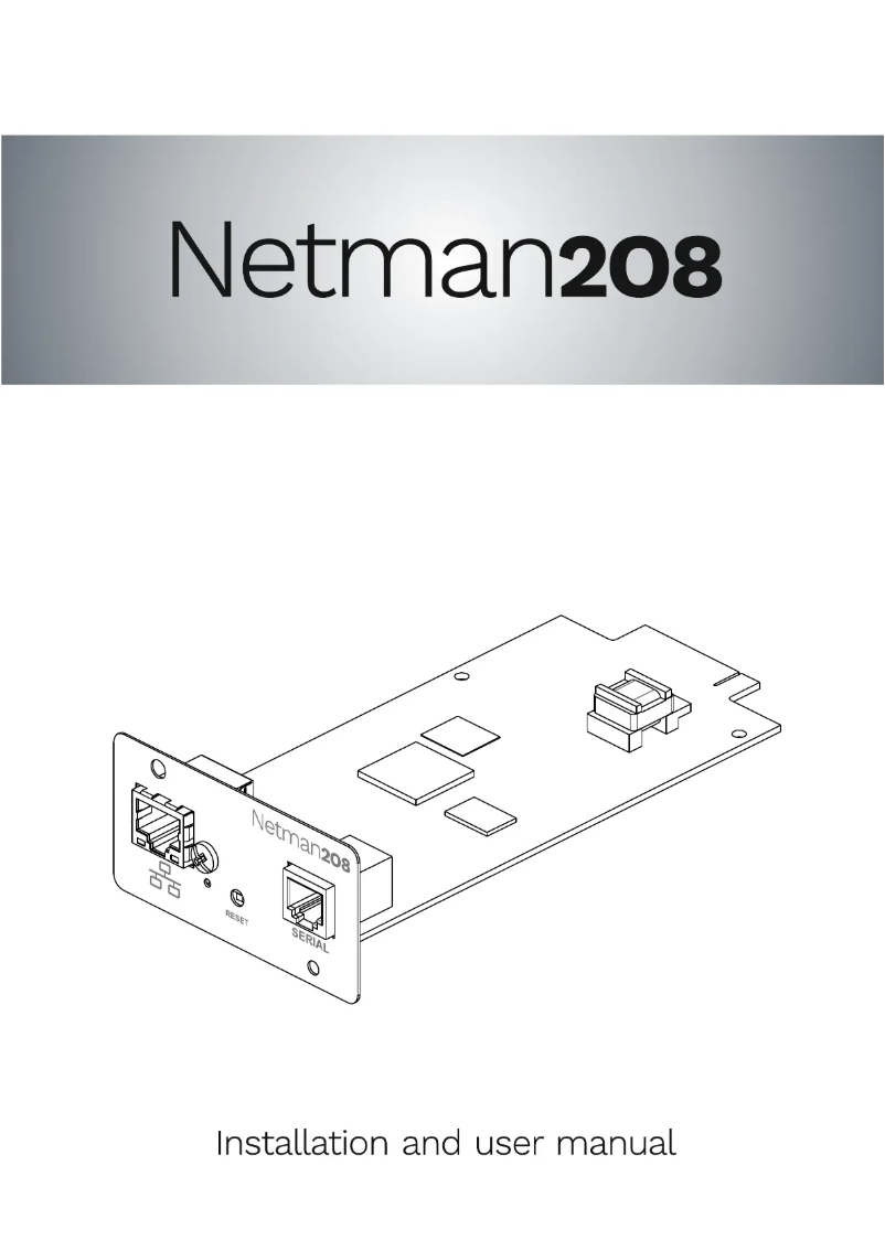 Image de la première page du manuel de l'appareil Netman 208