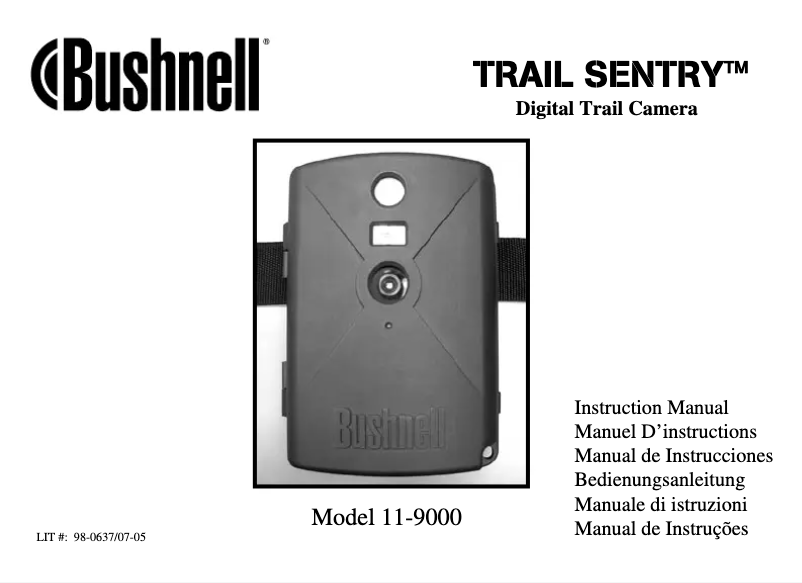 Page 1 de la notice Manuel utilisateur Bushnell Trail Sentry 11-9000