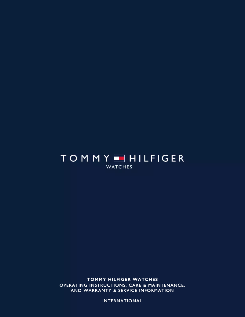 Page n°1 - Manuel utilisateur Tommy Hilfiger Gigi Hadid MWF1781749000