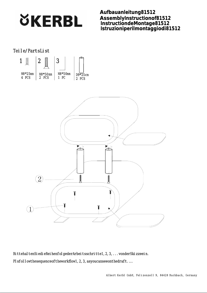 Page 1 de la notice Manuel utilisateur Kerbl Rubin 81512