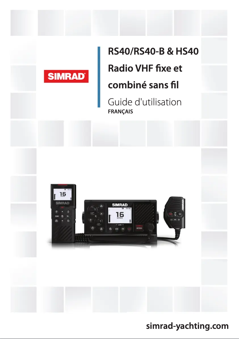 Page 1 de la notice Manuel utilisateur Simrad HS40