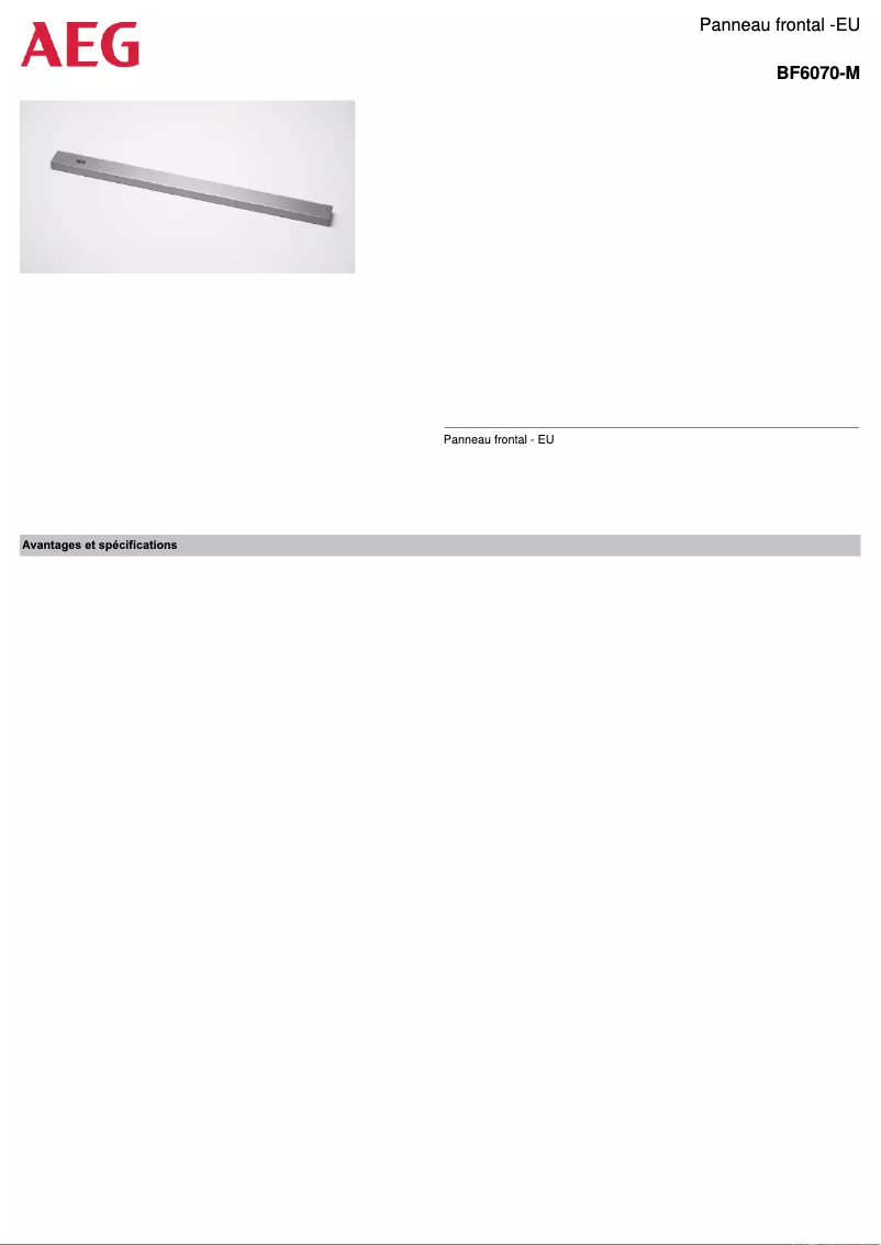 Imagen de la primera página del manual del dispositivo BF6070-M