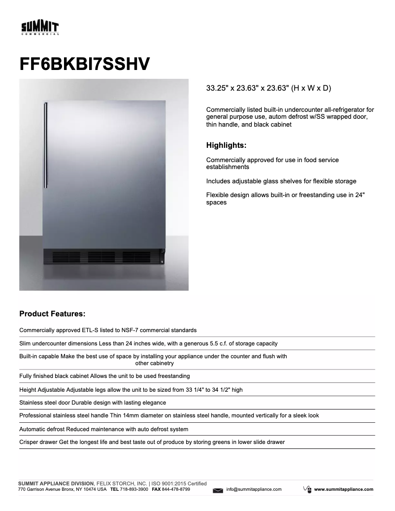 Image de la première page du manuel de l'appareil FF6BBI7SSHV