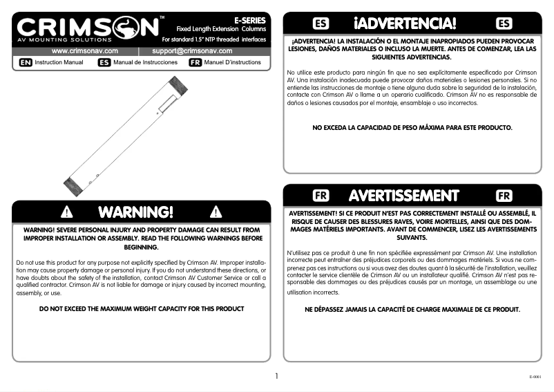 Image de la première page du manuel de l'appareil E06W