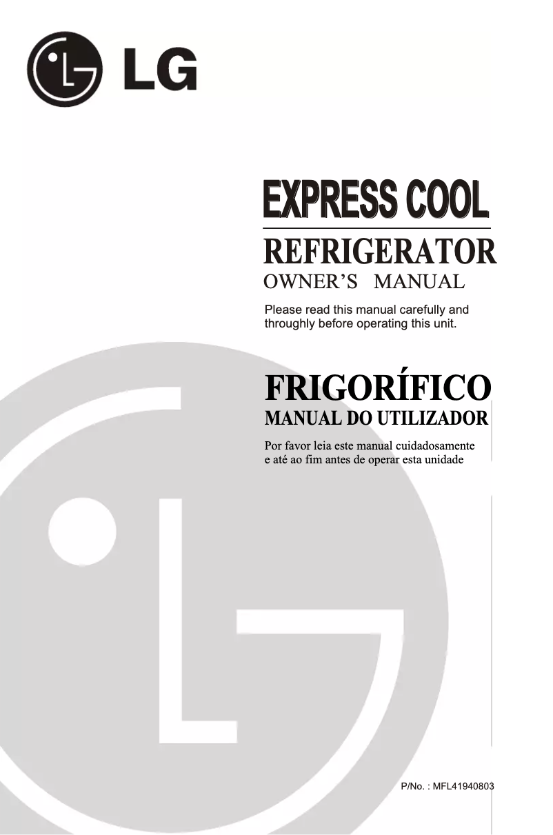 Página 1 del manual Manual de usuario LG GR-211DML