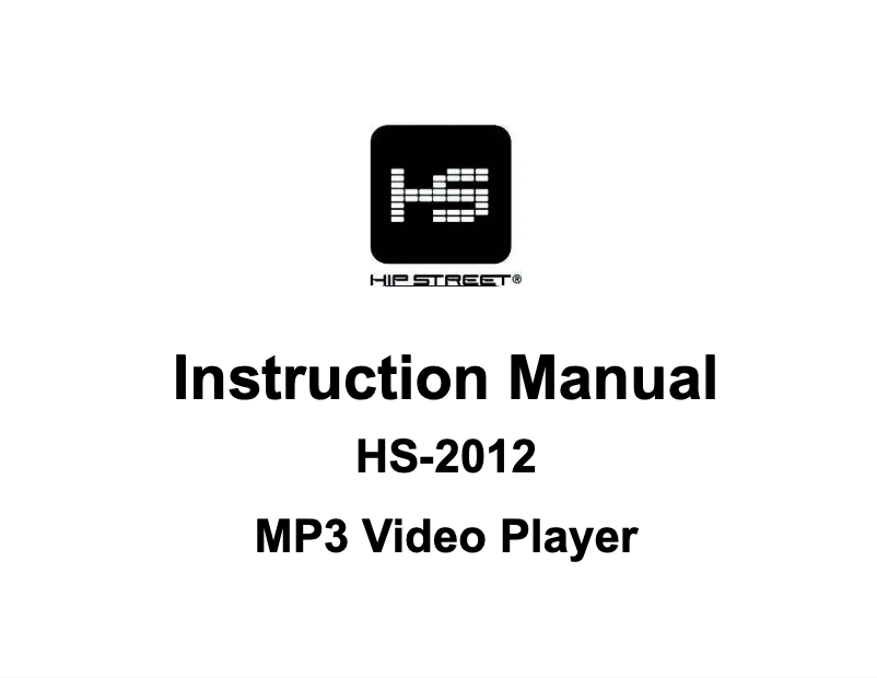 Page 1 de la notice Manuel utilisateur Hipstreet HS-2012