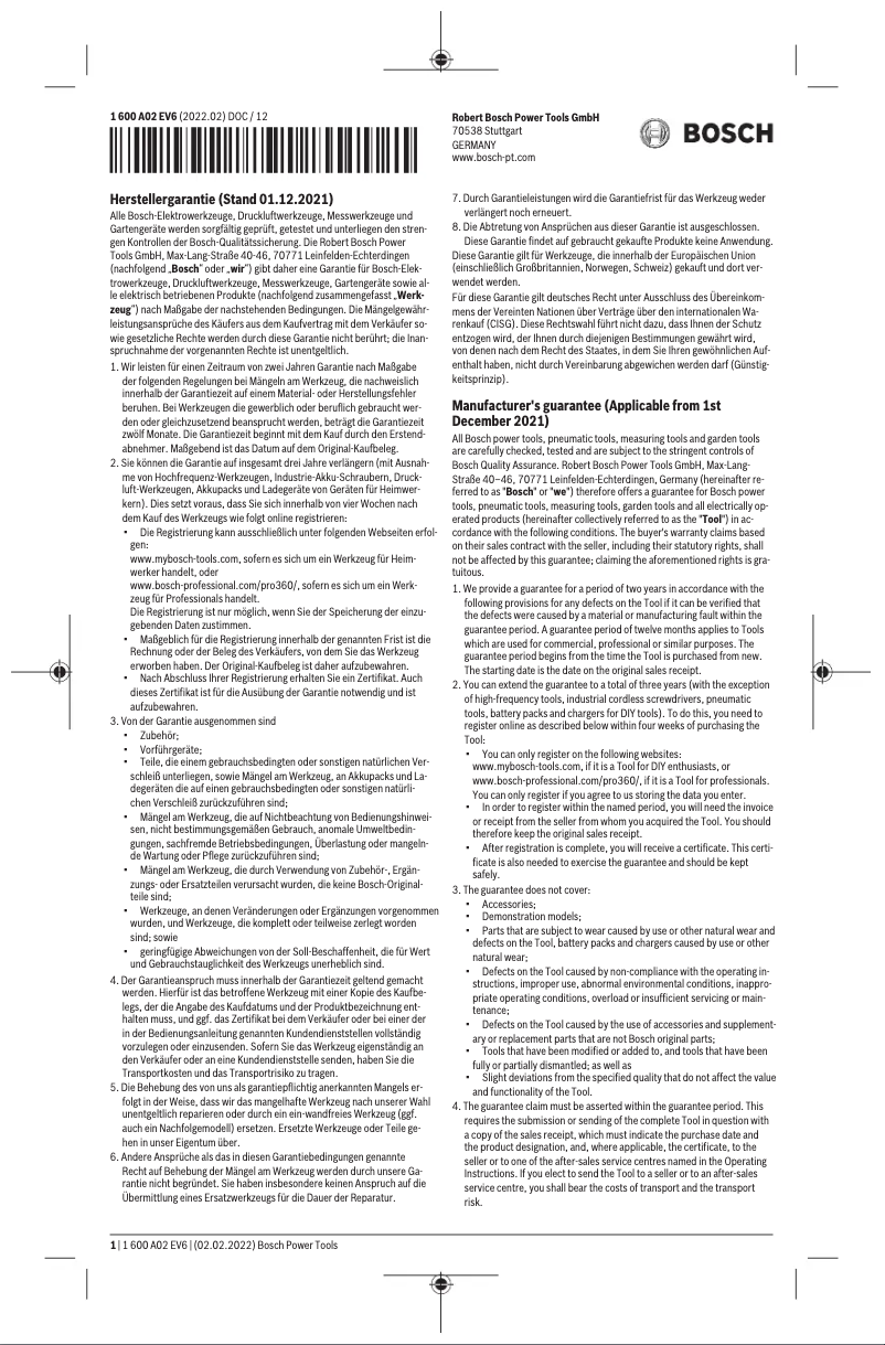Page 1 de la notice Manuel utilisateur Bosch GDR 10,8-LI Professional