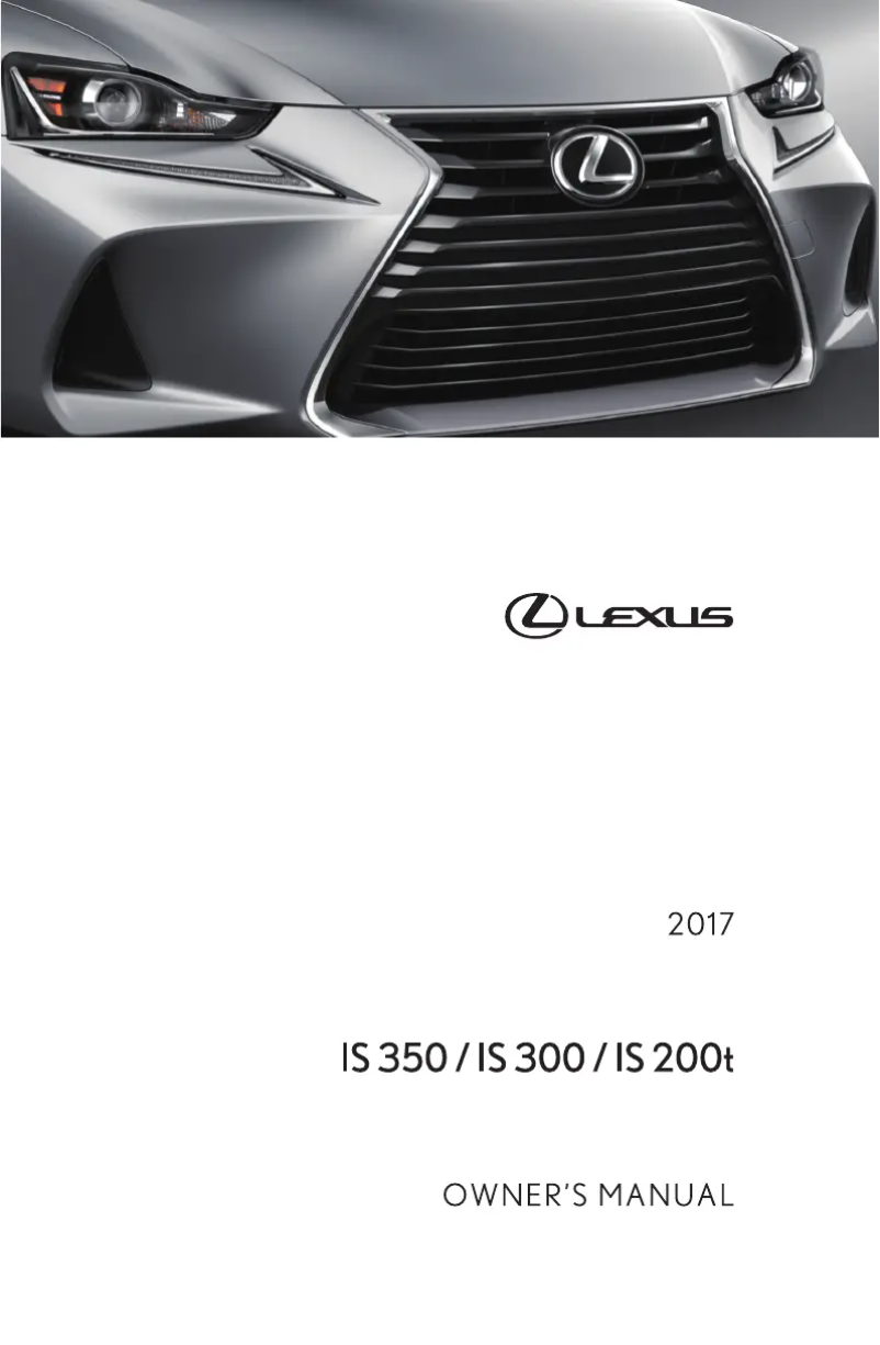 Page 1 de la notice Manuel utilisateur Lexus IS 300 (2017)