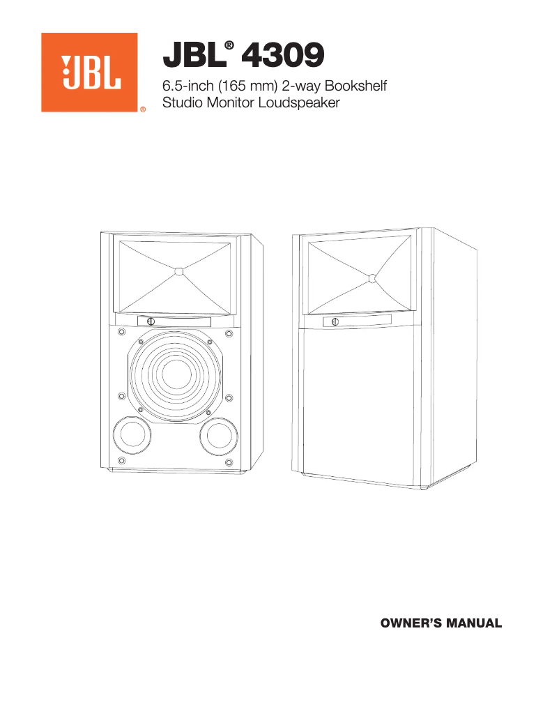 Page 1 de la notice Manuel utilisateur JBL 4309