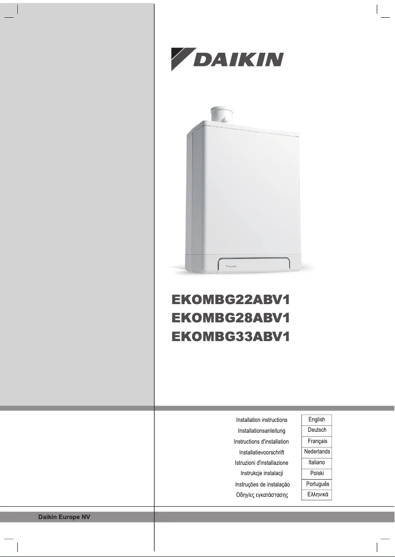 Page n°1 - Manuel utilisateur Daikin EKOMBG22ABV1