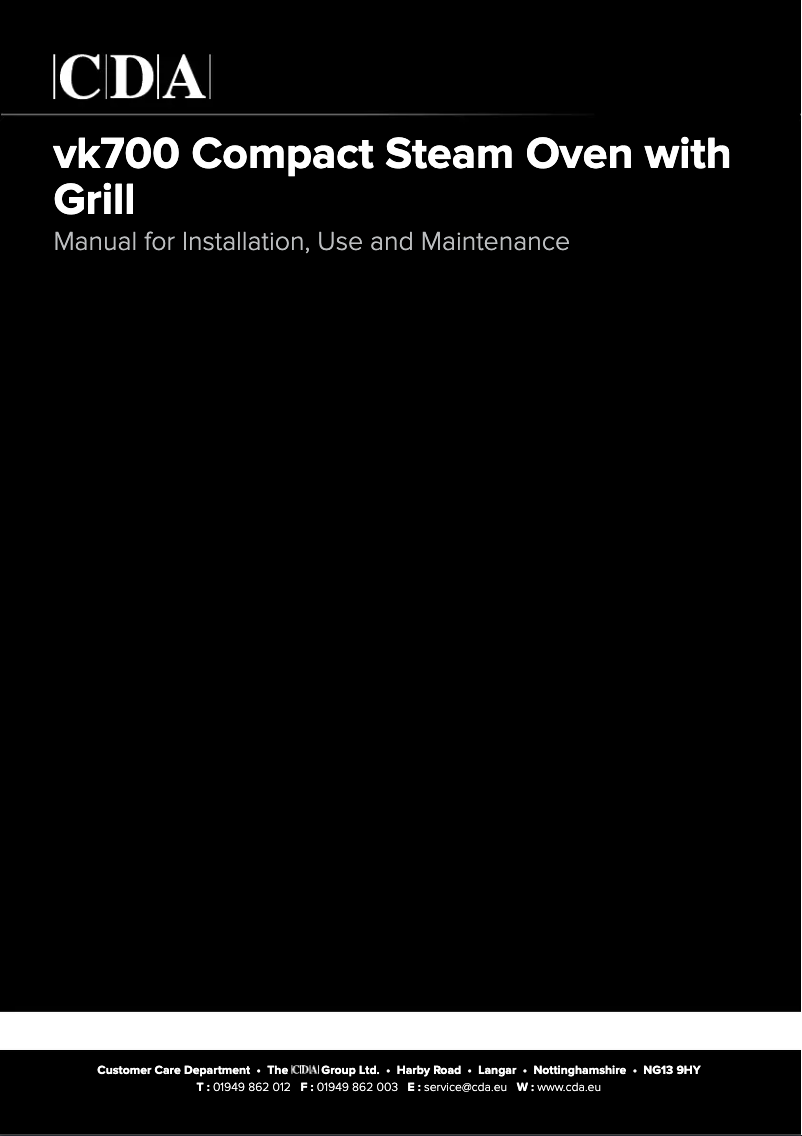 Image de la première page du manuel de l'appareil VK700