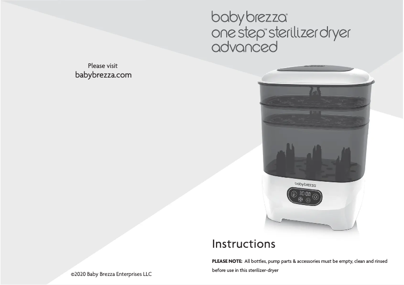 Page n°1 - Manuel utilisateur Baby Brezza One Step Sterilizer Dryer Advanced