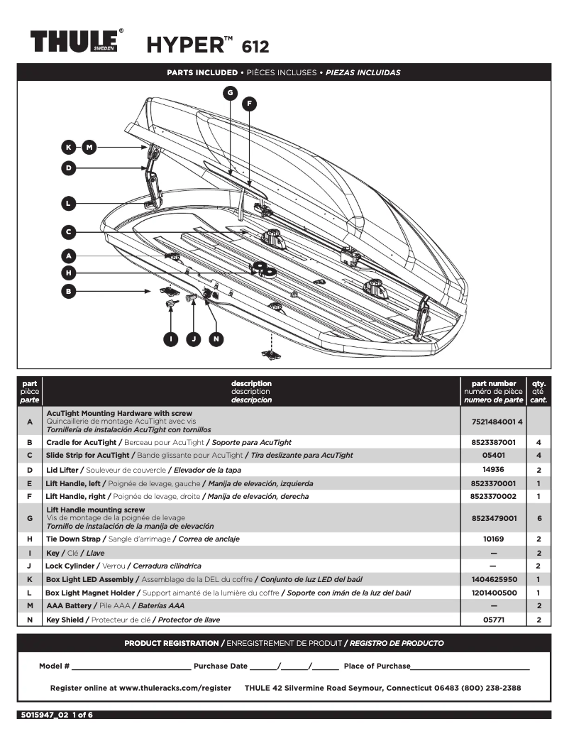 Image de la première page du manuel de l'appareil HYPER 612