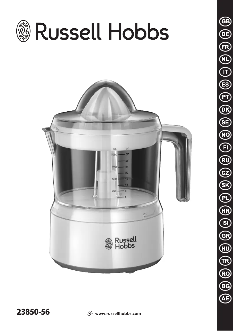 Page 1 de la notice Manuel utilisateur Russell Hobbs 23850-56