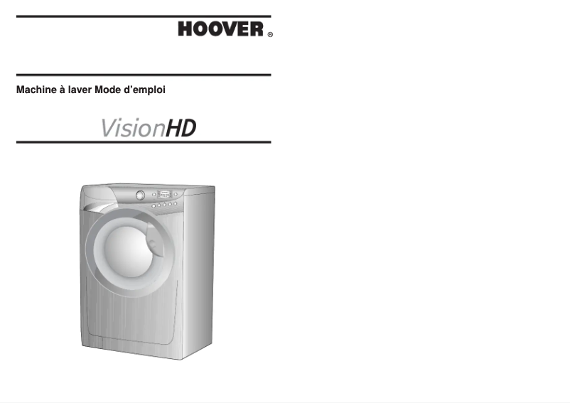 Page n°1 - Manuel utilisateur Hoover VHD 812/1-47