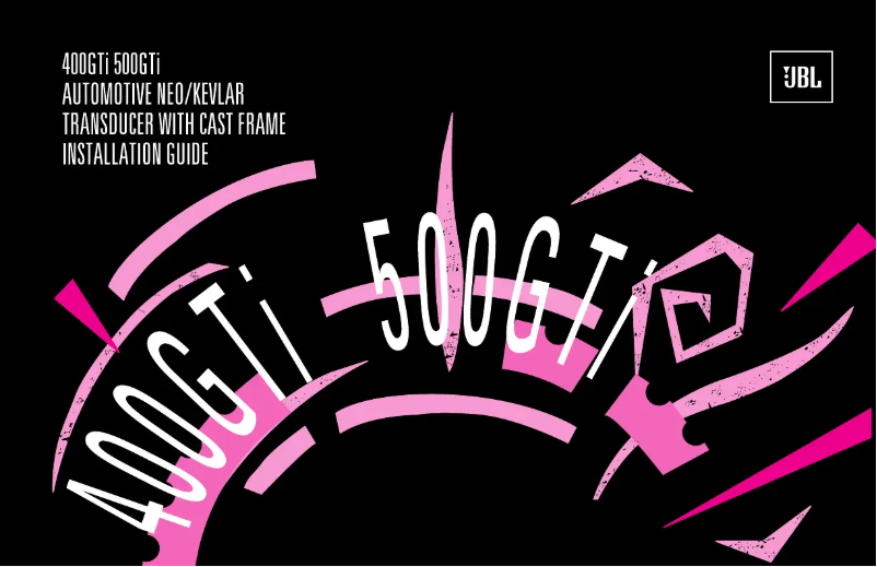 Page 1 de la notice Manuel utilisateur JBL 400GTi