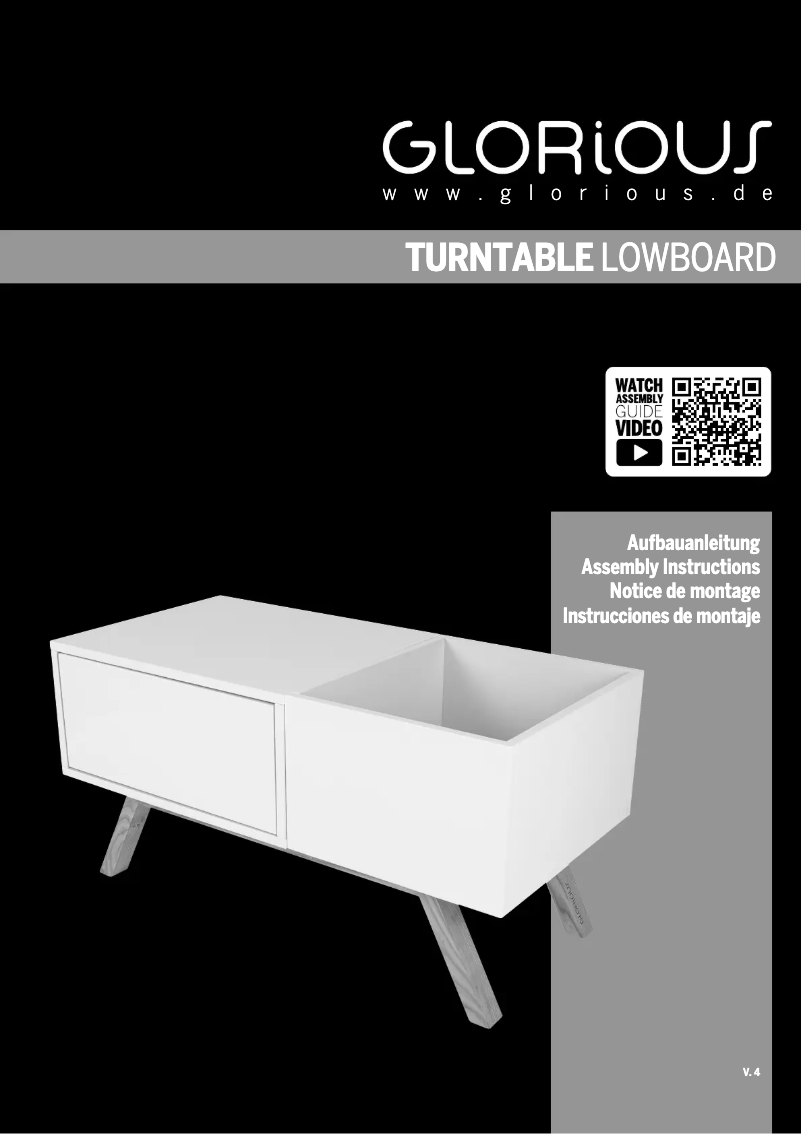 Page n°1 - Manuel utilisateur Glorious Turntable Lowboard
