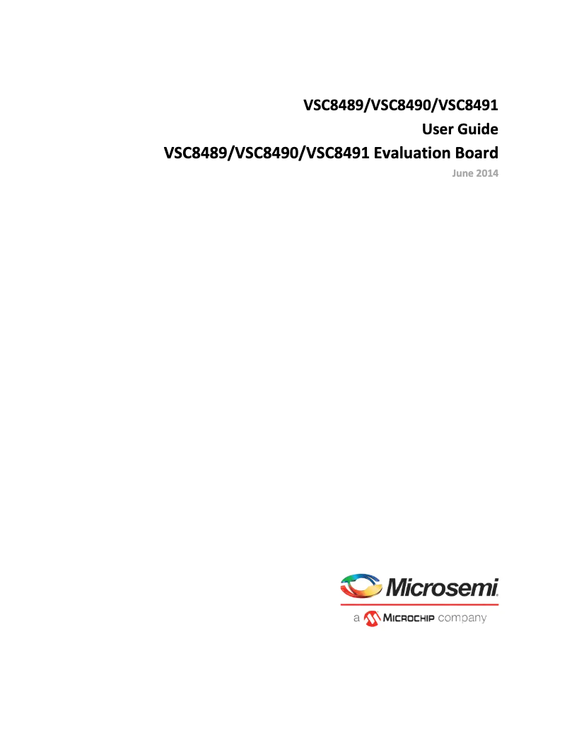 Página 1 del manual Manual de usuario Microchip VSC8489/90/91