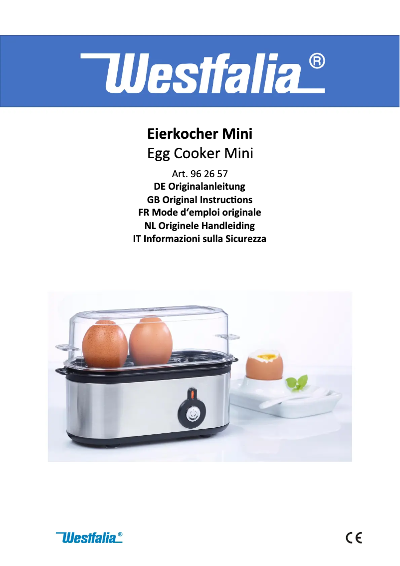 Image de la première page du manuel de l'appareil 962657