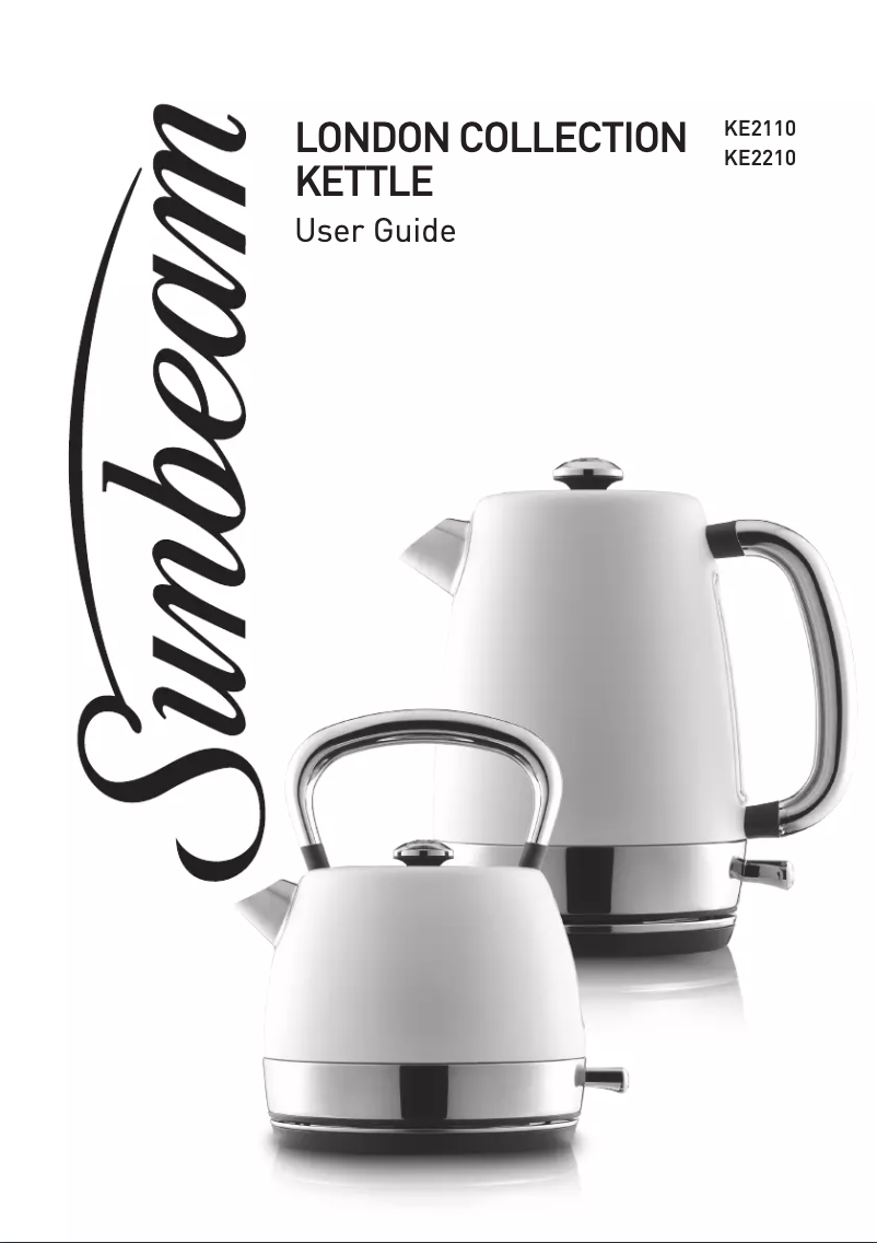 Page 1 de la notice Manuel utilisateur Sunbeam London Collection KE2110