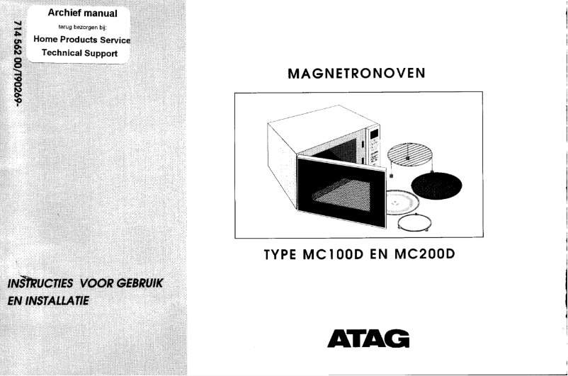 Page 1 de la notice Manuel utilisateur Atag MC-100C5U