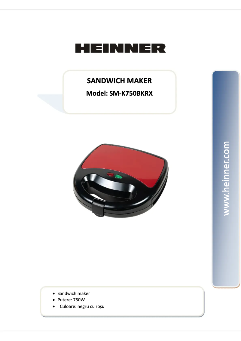 Page 1 de la notice Manuel utilisateur Heinner SM-K750BKRX