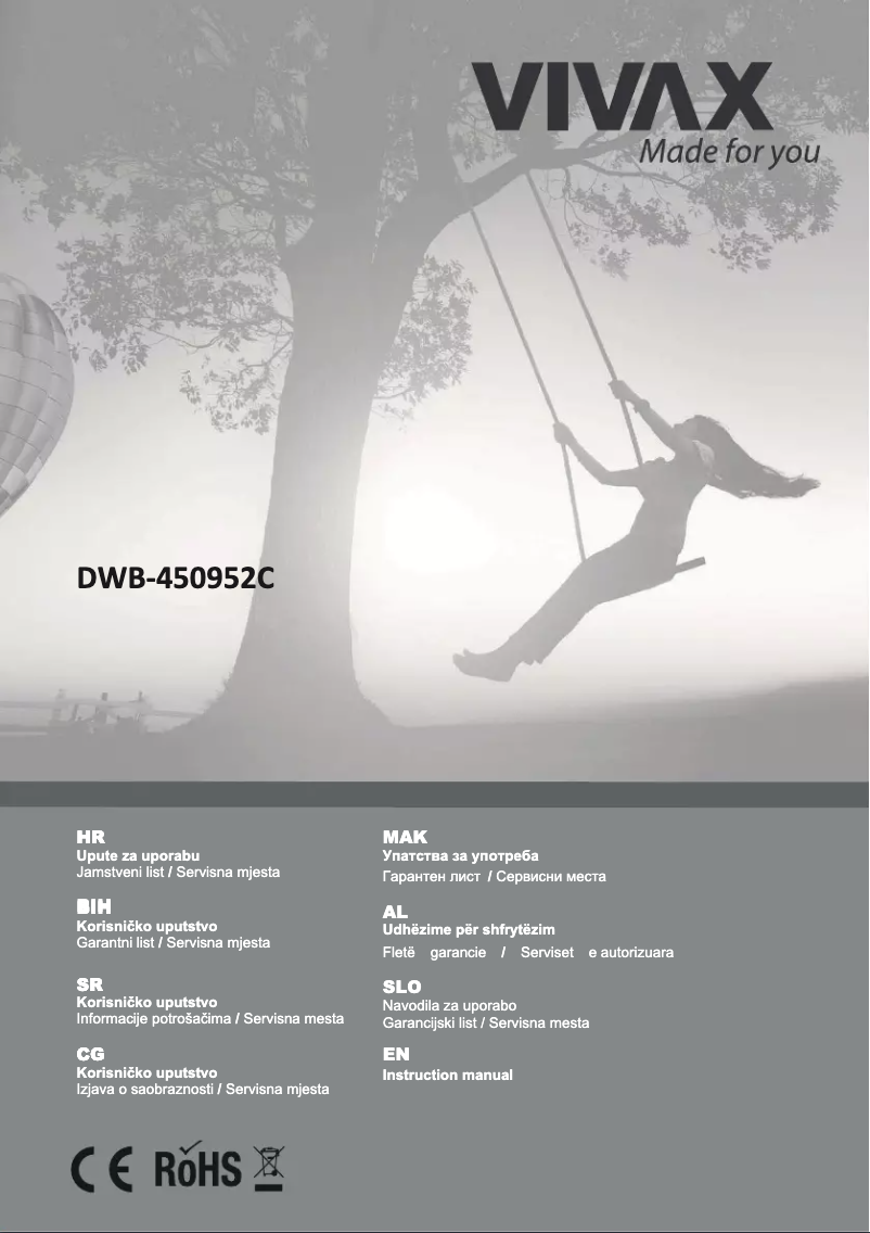 Page n°1 - Manuel utilisateur Vivax DWB-450952C