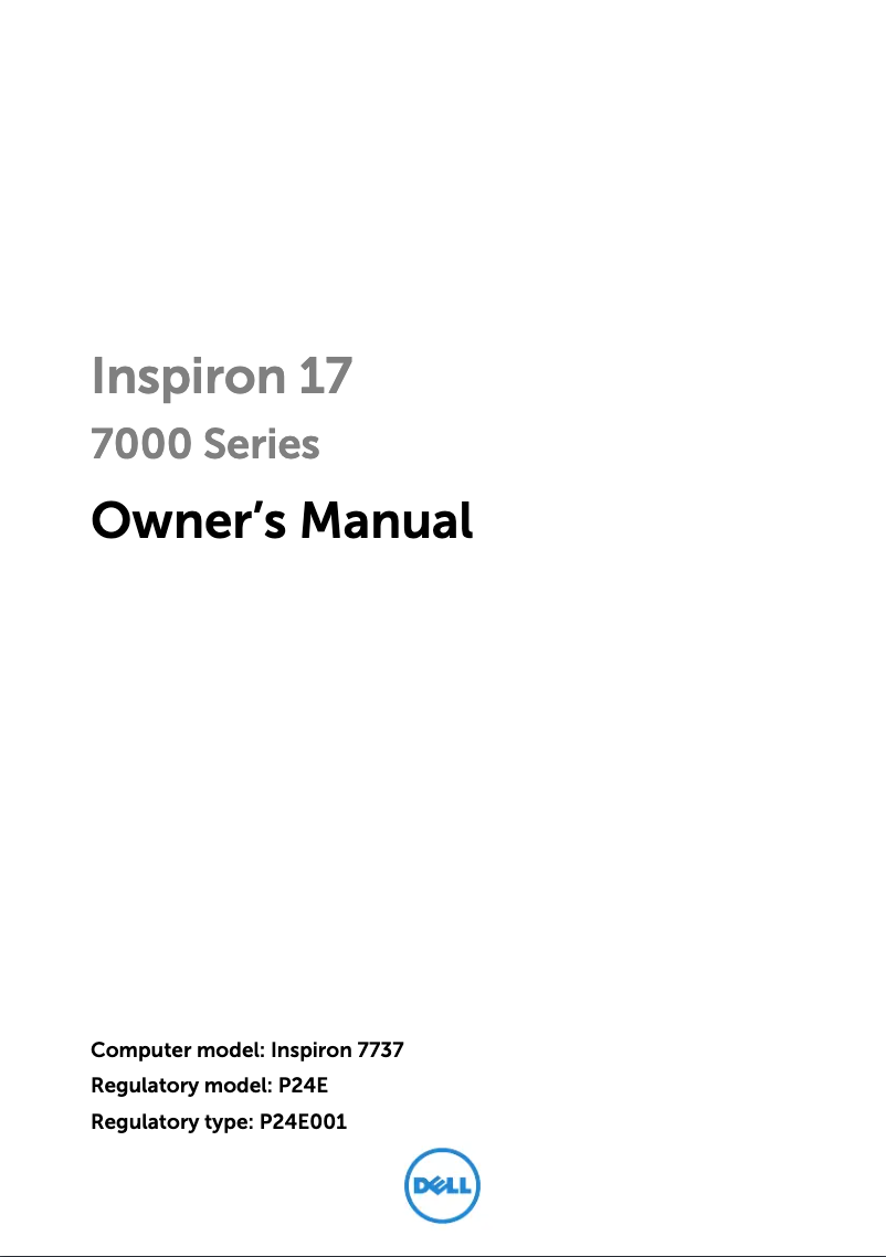 Image de la première page du manuel de l'appareil Inspiron 7737