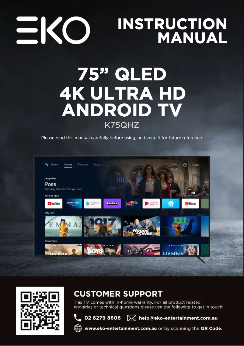 Page 1 de la notice Manuel utilisateur EKO K75QHZ