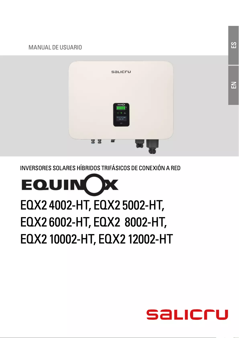 Image de la première page du manuel de l'appareil Equinox EQX2 10002-HT