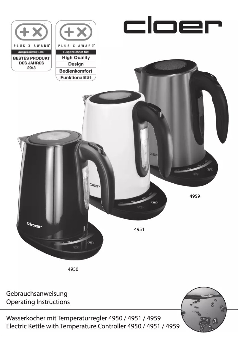 Página 1 del manual Manual de usuario Cloer 4950