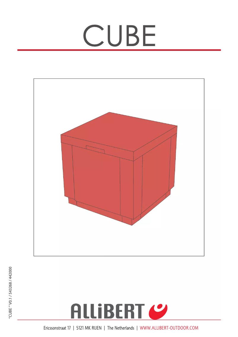 Página 1 del manual Manual de usuario Allibert Cube pouf