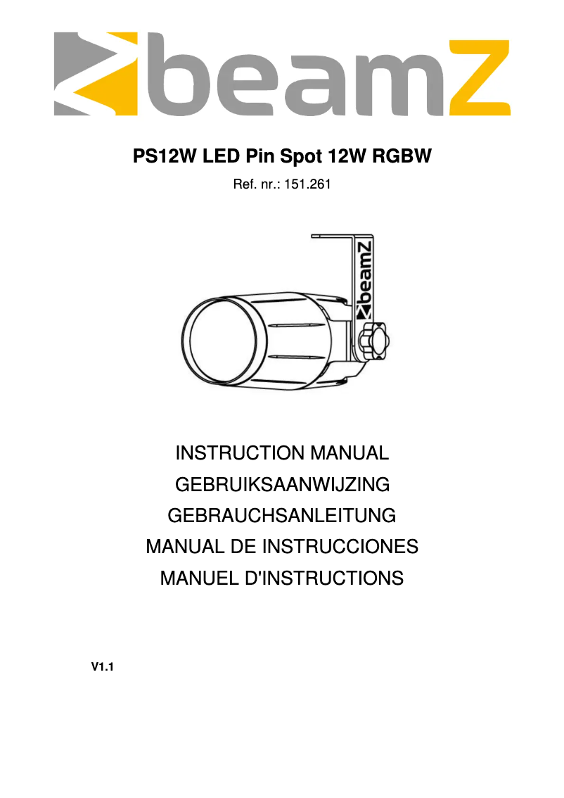 Image de la première page du manuel de l'appareil PS12W 151.261