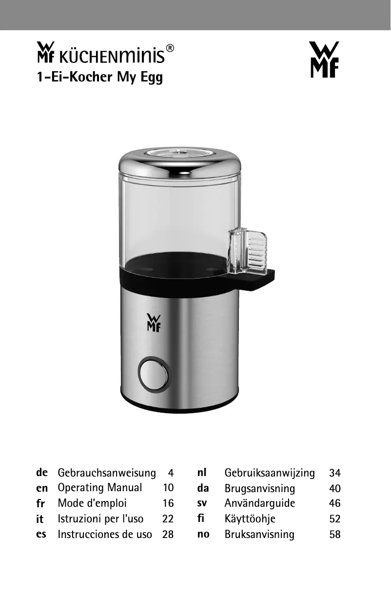 Page n°1 - Manuel utilisateur WMF KITCHENminis 04.1522.0011