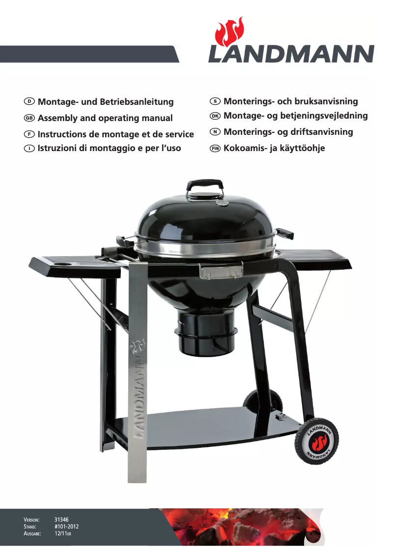 Page 1 de la notice Manuel utilisateur Landmann Black Pearl Select