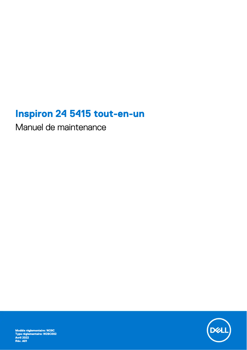 Image de la première page du manuel de l'appareil Inspiron 24 5415