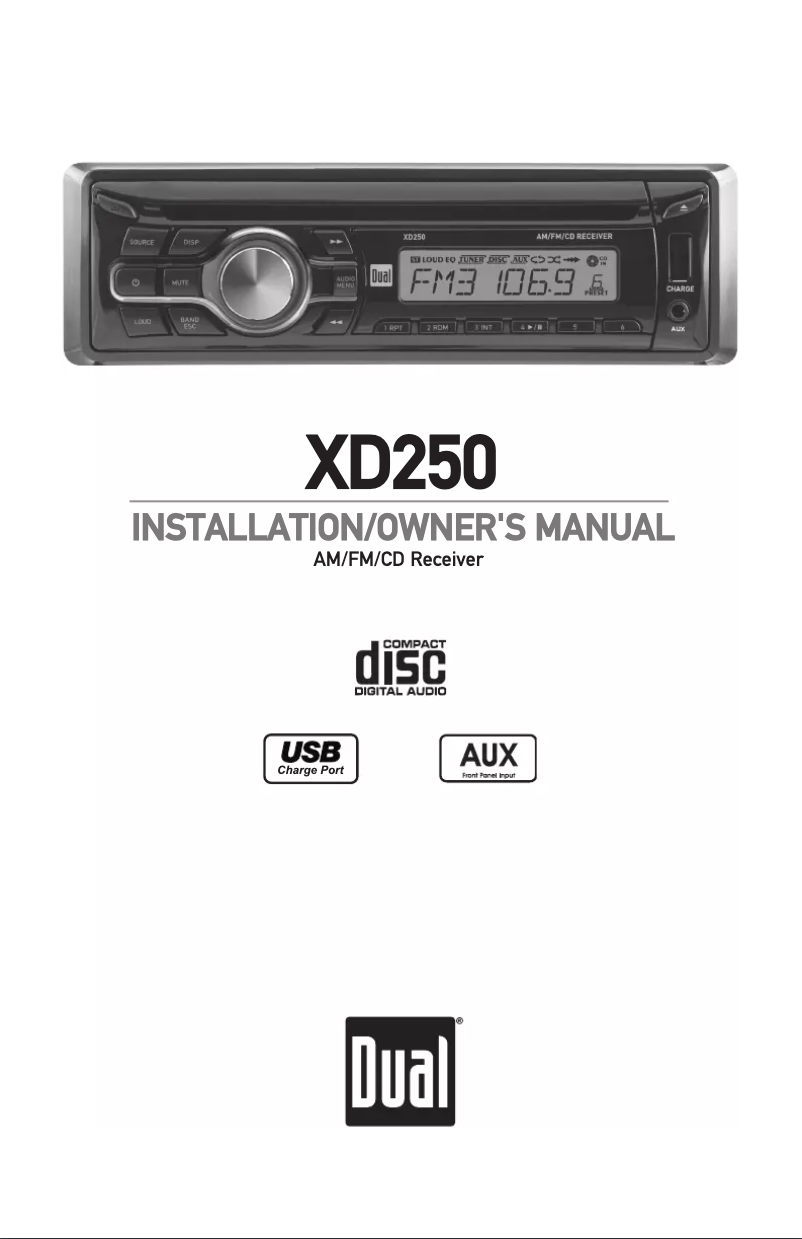 Page 1 de la notice Manuel utilisateur Dual XD250