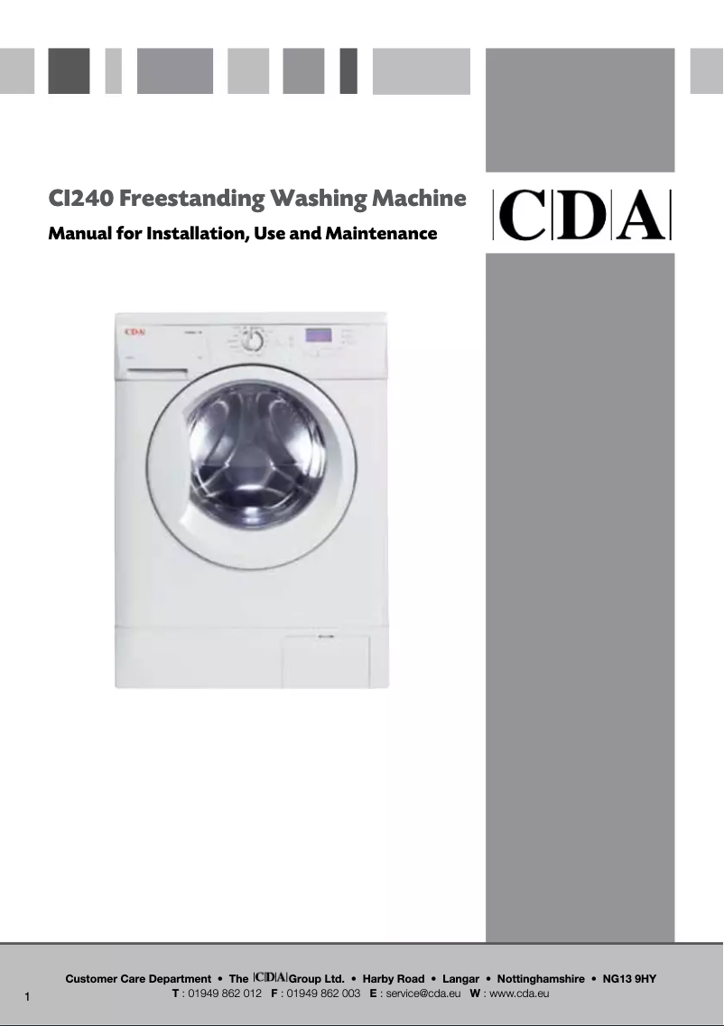 Page 1 de la notice Manuel utilisateur CDA CI240