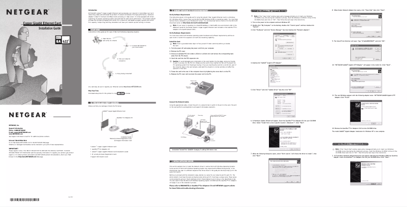 Page n°1 - Guide d'installation Netgear GA622T