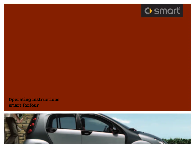 Page 1 de la notice Manuel utilisateur Smart Forfour (2006)