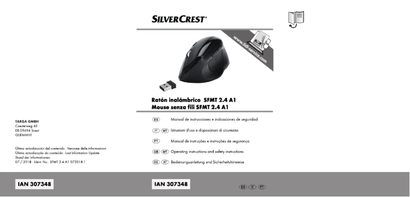 Page 1 de la notice Manuel utilisateur SilverCrest SFMT 2.4 A1