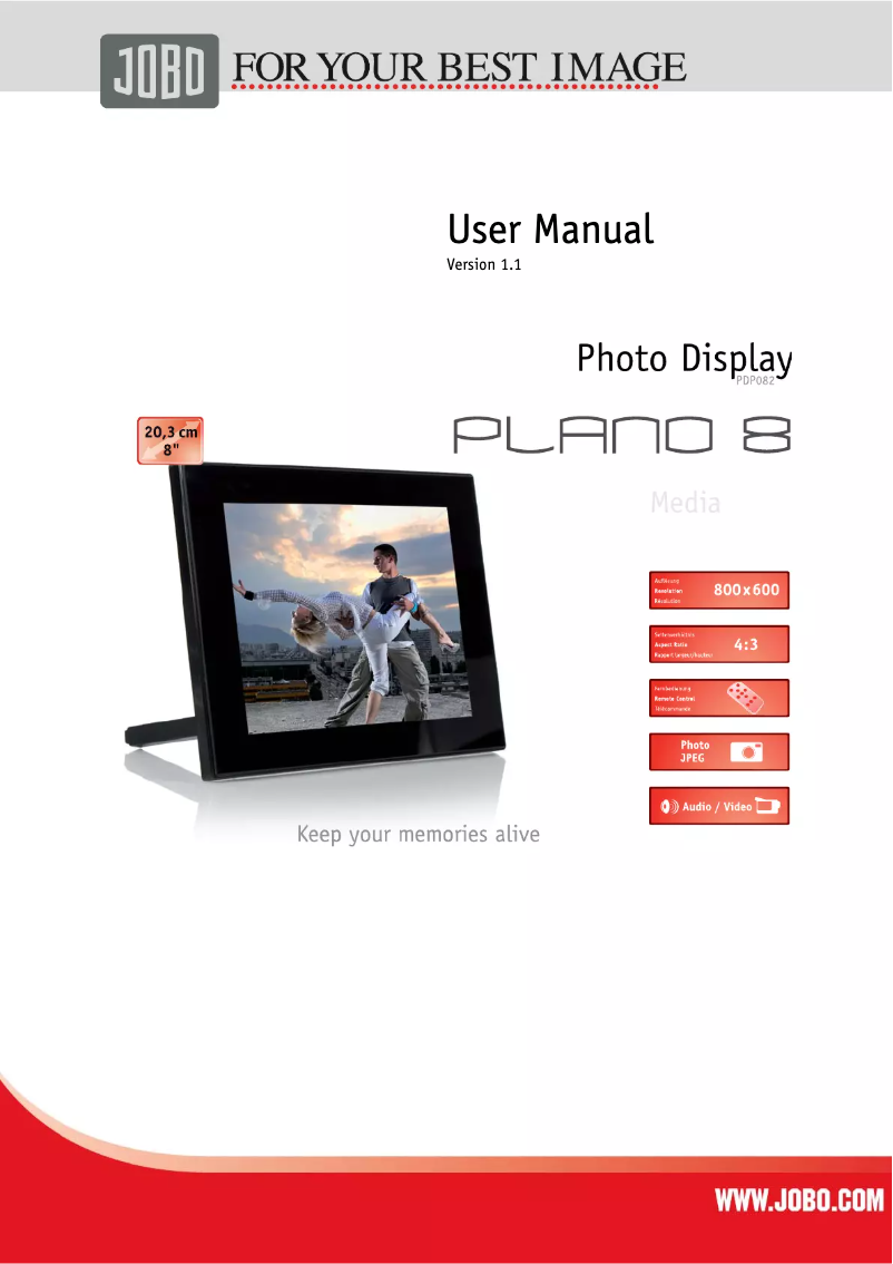 Page 1 de la notice Manuel utilisateur Jobo Plano 8 Media