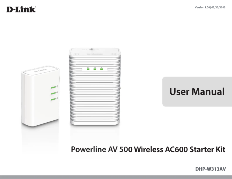 Page 1 de la notice Manuel utilisateur D-Link DHP-W313AV