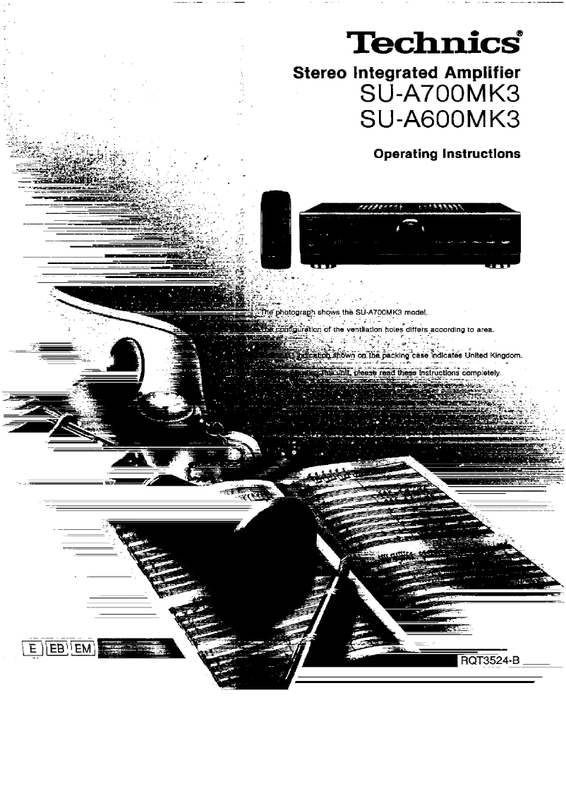 Image de la première page du manuel de l'appareil SU-A700MK3