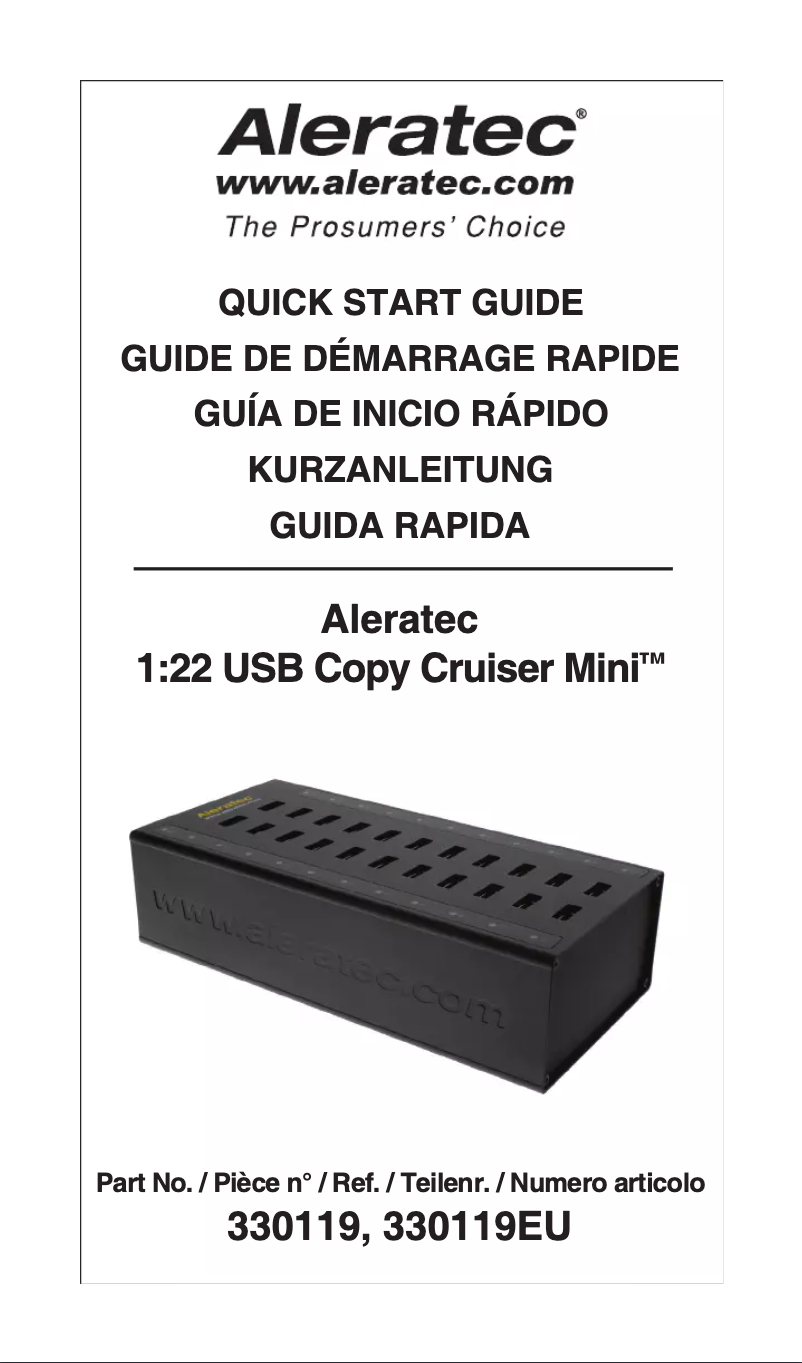 Page n°1 - Manuel utilisateur Aleratec Copy Cruiser Mini